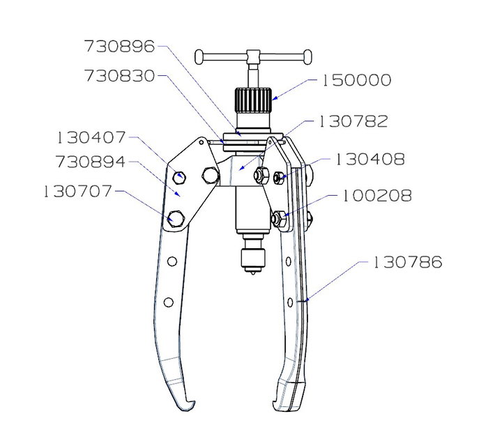 Extractor Hidráulico Autocentrante Forza 225X260